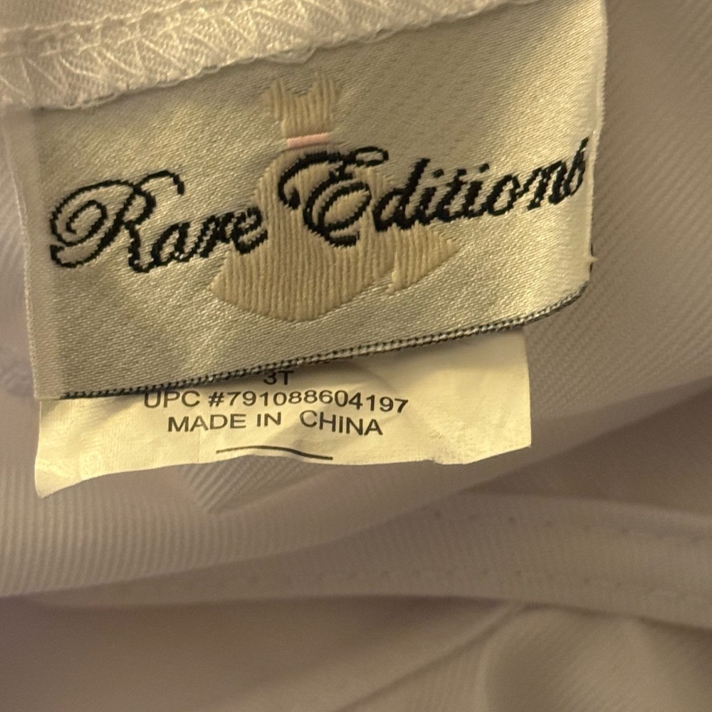 Rare Editions Girls Sailor Dress White with Navy with Bow. - Picture 4 of 11